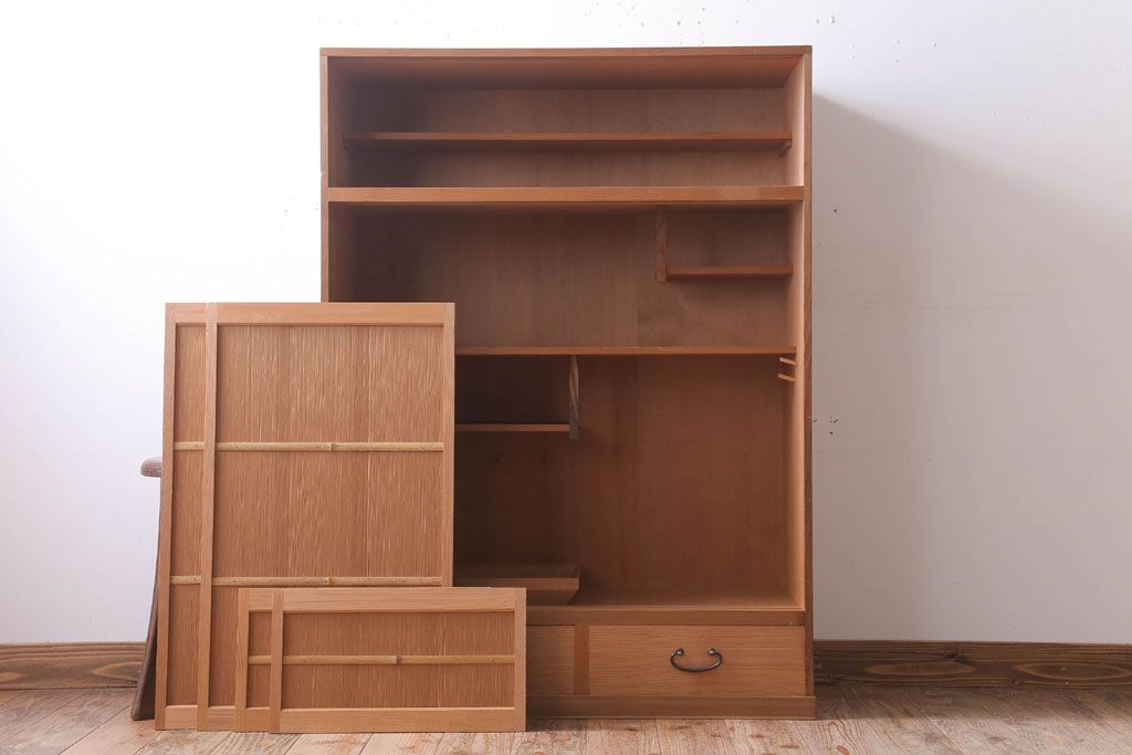 中古　杉総無垢材　茶道具　置水屋(茶水屋)