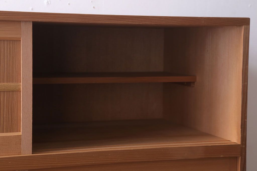 中古　杉総無垢材　茶道具　置水屋(茶水屋)