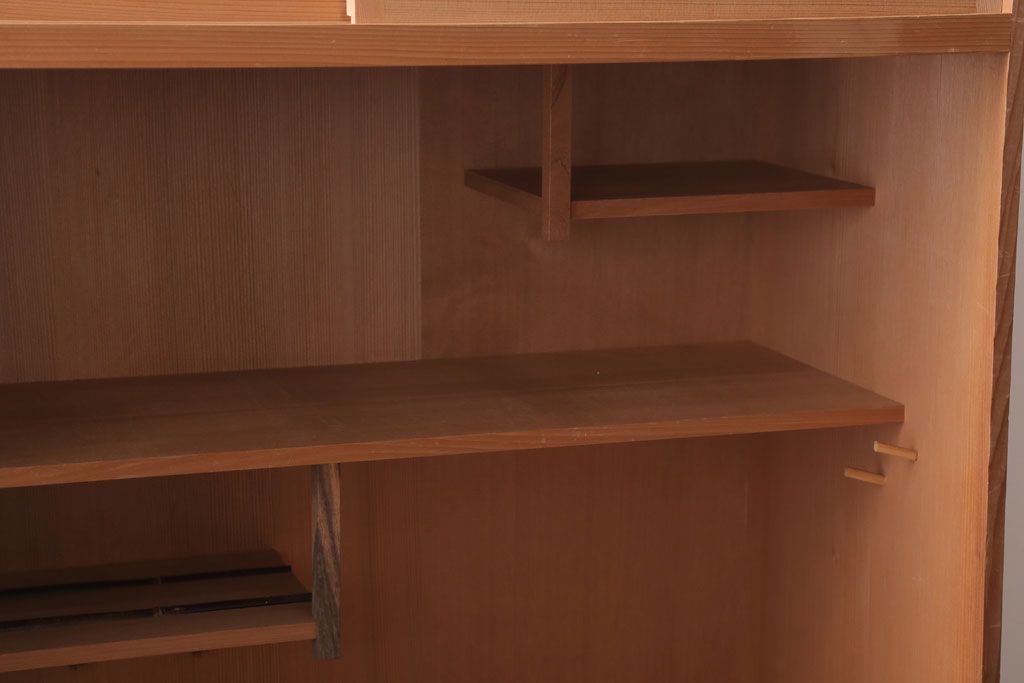 中古　杉総無垢材　茶道具　置水屋(茶水屋)