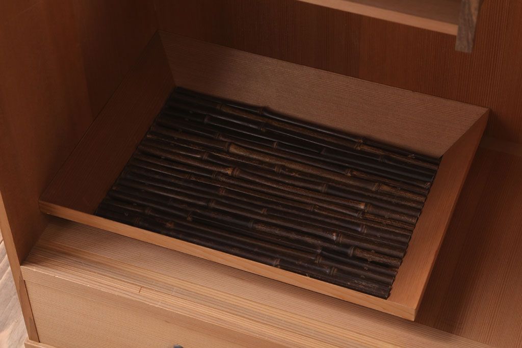 中古　杉総無垢材　茶道具　置水屋(茶水屋)