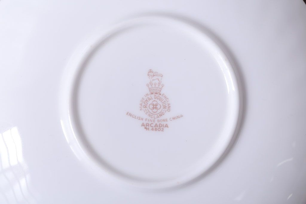 中古 イギリス ROYAL DOULTON(ロイヤルドルトン)　アルカディア　デミタスカップ&ソーサー3客(洋食器)