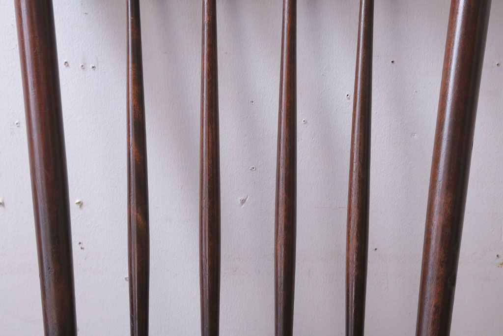 中古　北海道民芸家具　シンプルなウィンザーチェア(ダイニングチェア、ウインザーチェア)