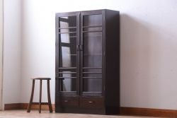 レトロ家具　昭和レトロ　古い木製のシンプルシックなブックケース(本箱)
