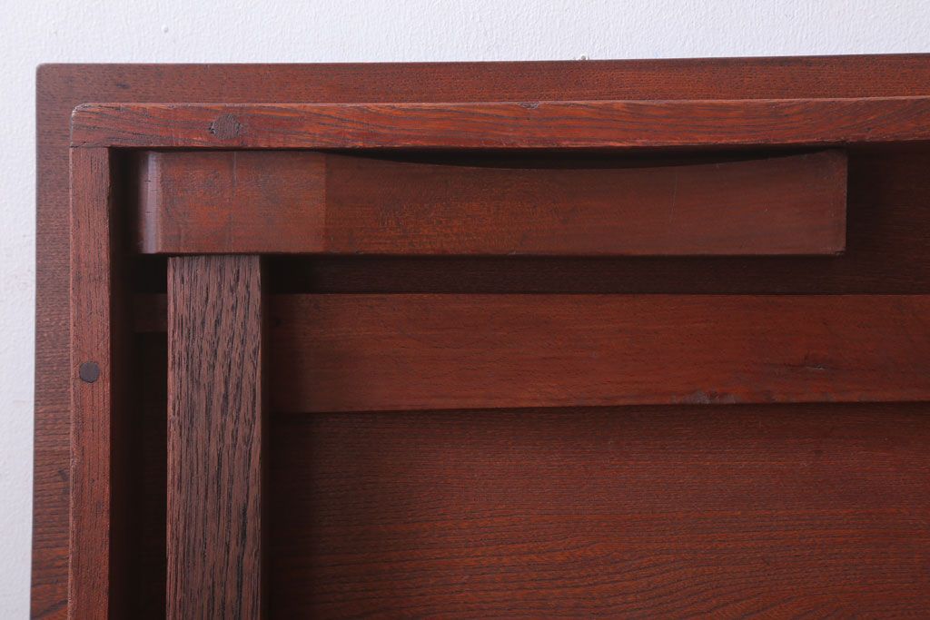 アンティーク家具　和製アンティーク　古い木の角ちゃぶ台