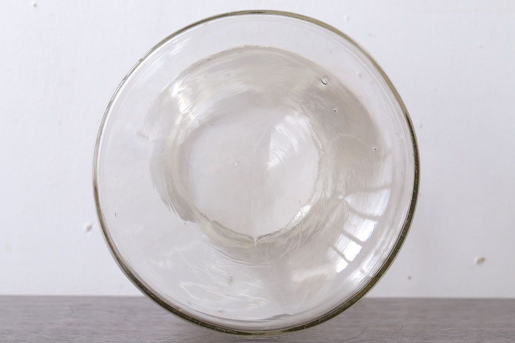 アンティーク雑貨　昭和レトロ　ガラス蓋のガラス瓶