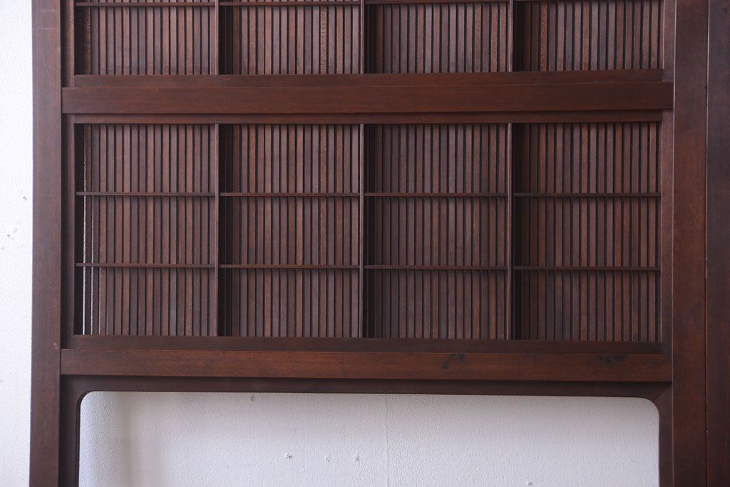 古民具・骨董　高級品　ガラス帯の万本格子戸
