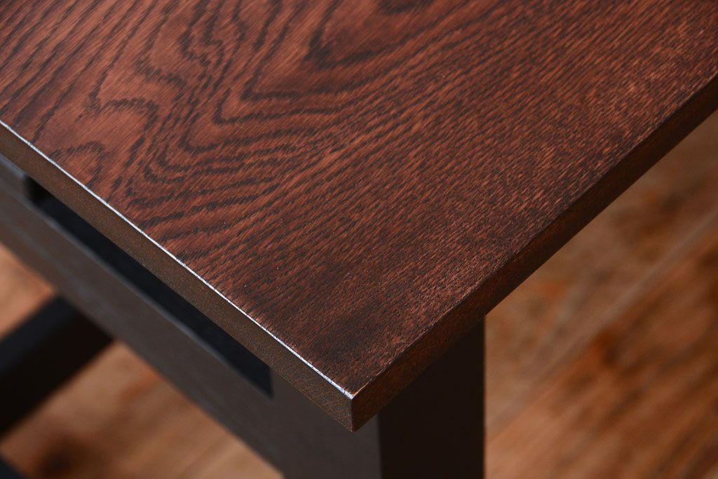 アンティーク家具　アンティーク　ペイントレッグ!古い木の大きなダイニングテーブル(作業台)(1)