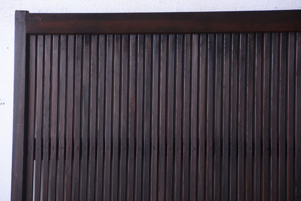 古民具・骨董　裏ガラス入り!アンティーク格子戸