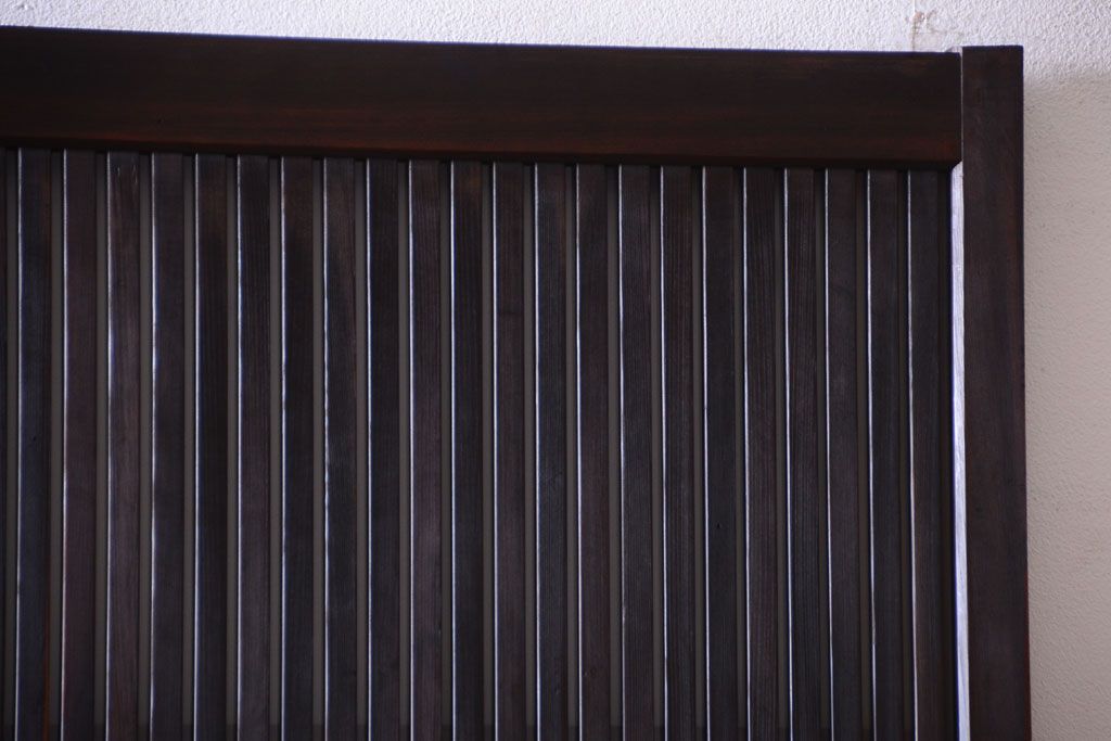 古民具・骨董　裏ガラス入り!アンティーク格子戸