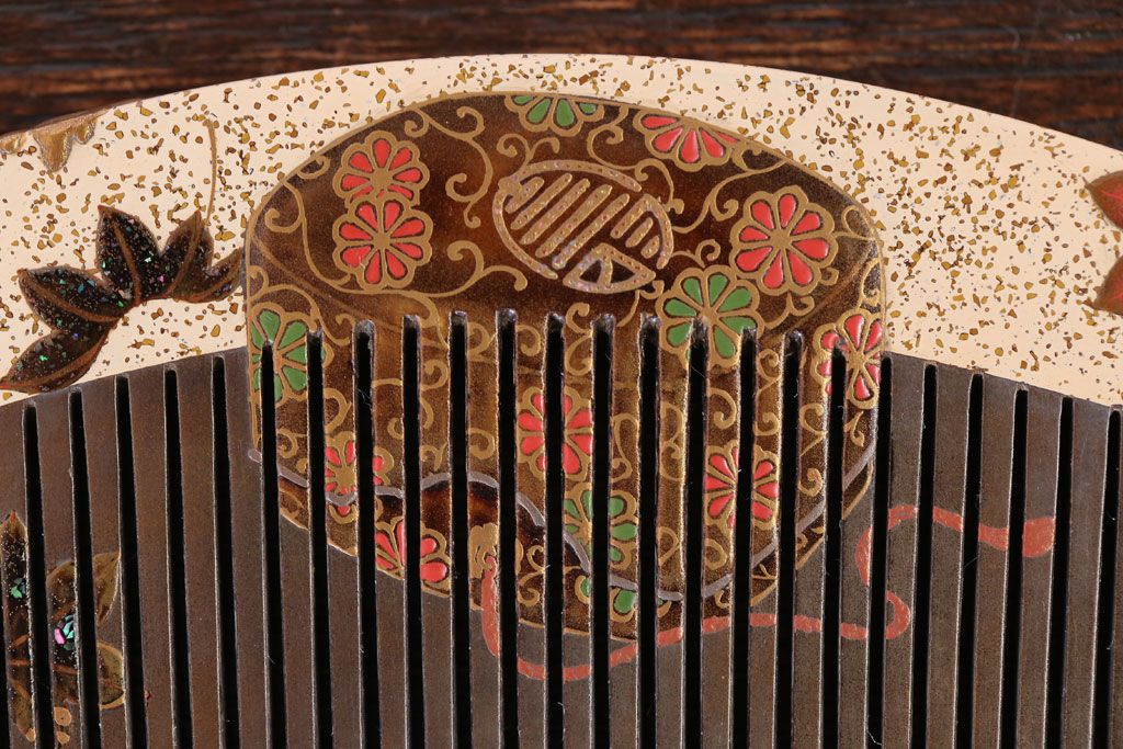 アンティーク雑貨　アンティーク　大正〜昭和期　古い蒔絵櫛(くし)など3点セット