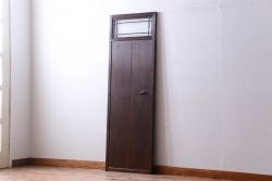 アンティーク　結霜ガラス入り!古い木製の上質なドア(扉)