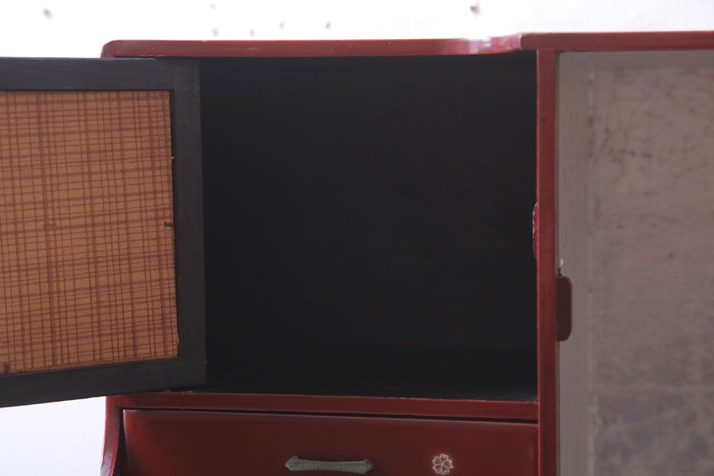 レトロ家具　昭和レトロ　ショーケース付き!小さな収納棚