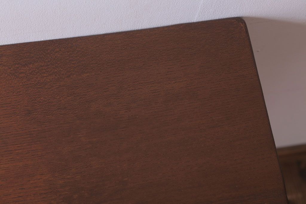 レトロ家具　昭和レトロ　古い木のシンプルな薄型サイドテーブル(平机・コンソールテーブル)
