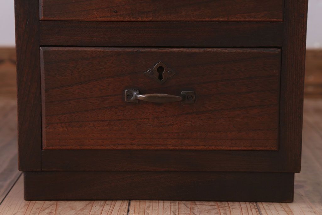 レトロ家具　昭和レトロ　古い欅材の片袖文机