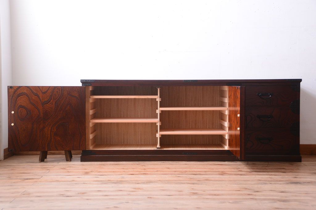 中古　筑後民芸家具　衣装箪笥ローボード(ローチェスト)