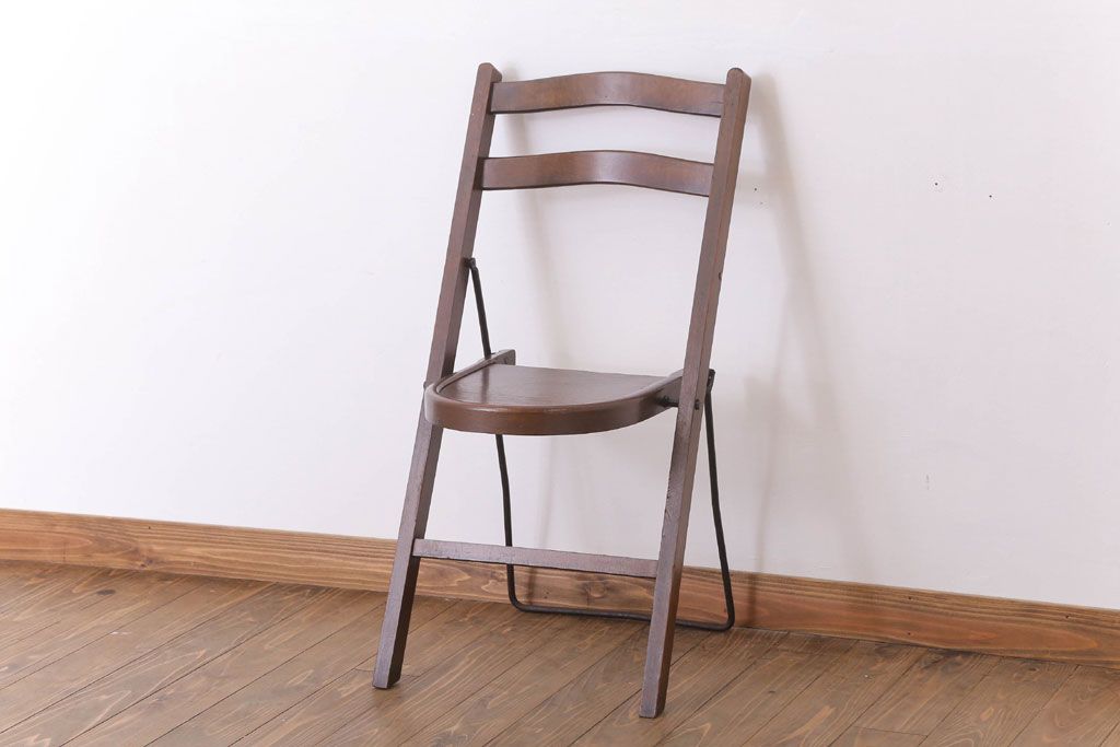 アンティーク家具　イギリスアンティーク　折りたたみ椅子(フォールディングチェア)(2)