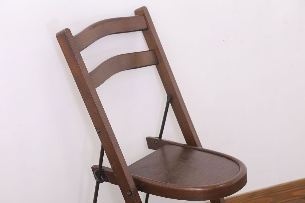 アンティーク家具　イギリスアンティーク　折りたたみ椅子(フォールディングチェア)(3)