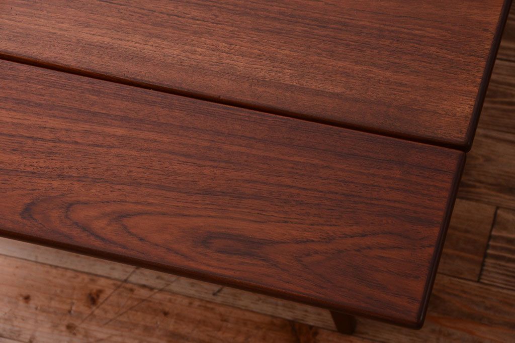 ヴィンテージ家具　北欧ビンテージ　チーク材のセンターテーブル(エクステンションテーブル)