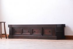 アンティーク家具　和製アンティーク　五尺　大正〜明治期の古いローボード(水屋箪笥、テレビ台、キャビネット、収納棚)