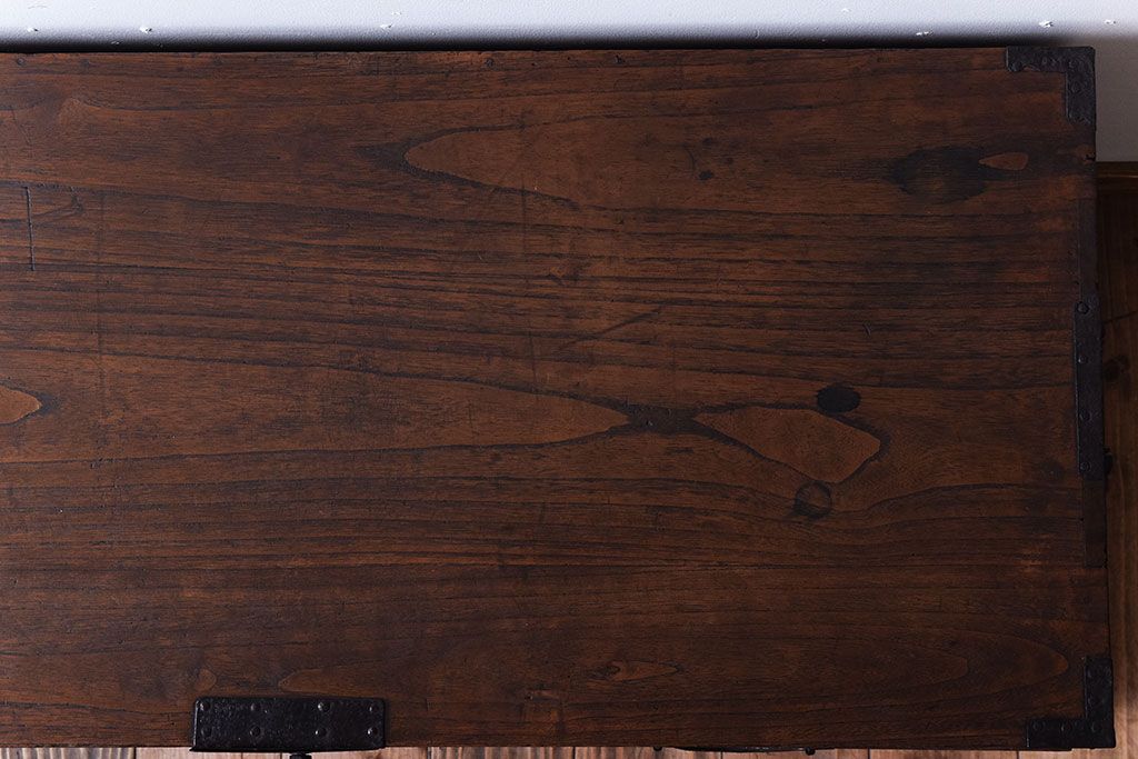 アンティーク家具　古民具・骨董　明治大正期　古い時代箪笥ローボード(2)