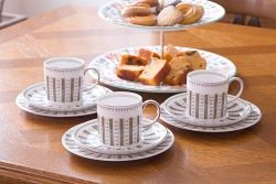 フランス　LIMOGES　リモージュ　ceralene　カップ&ソーサー6客セット(洋食器)(R-045973)