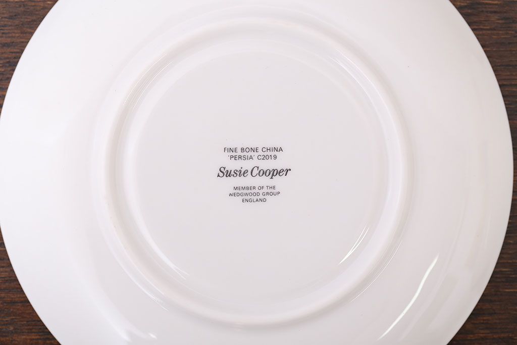イギリスビンテージ　Susie Cooper(スージークーパー)　トリオ2客セット(洋食器)