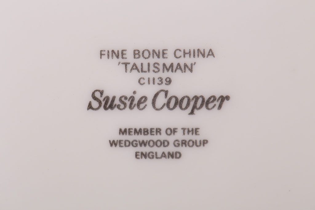 アンティーク雑貨　イギリスビンテージ　Susie Cooper(スージークーパー)　TALISMAN(タリスマン)　カップ&ソーサー3客セット(2)(洋食器)