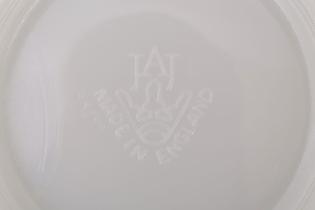 アンティーク雑貨　イギリスビンテージ　JAJ　パイレックス　Toledo(トレド)シリーズ　ミルクガラス　シンデレラボウル3点セット(洋食器)