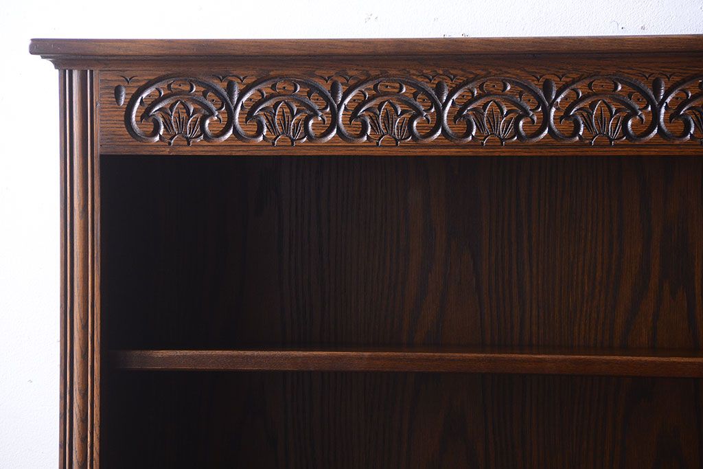 ヴィンテージ家具　イギリスビンテージ　Old Charm(オールドチャーム)　シェルフキャビネット(収納棚・本棚)