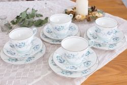 アンティーク雑貨　イギリスビンテージ　WEDGWOOD(ウェッジウッド)　BLUE PACIFIC(ブルーパシフィック)　カップ&ソーサー(洋食器、コーヒーカップ)1客セット