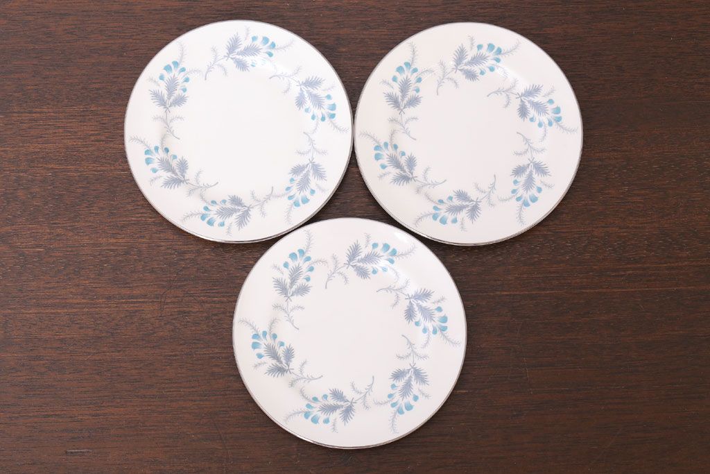 イギリスビンテージ　AYNSLEY(エインズレイ)　Las Palmas(ラス・パルマス)　トリオ3客セット(洋食器)