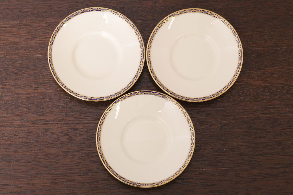 イギリスビンテージ　minton(ミントン) ST James(セントジェームズ)　トリオ3客セット(洋食器)(1)