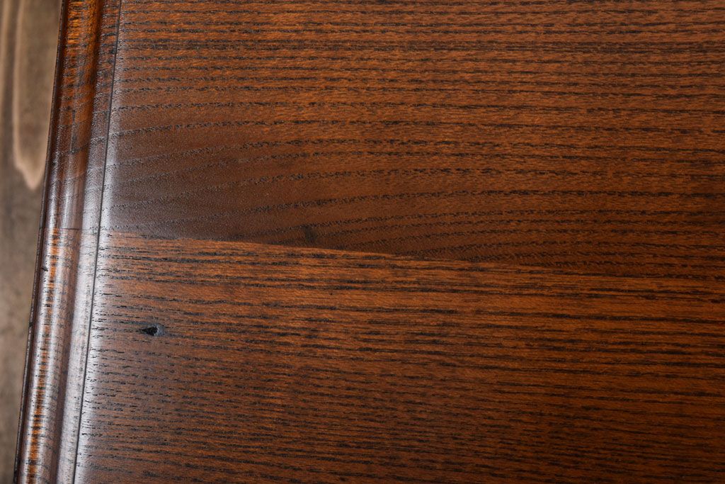 アンティーク家具　大正ロマン　象嵌入り!前板に黒柿を使用した文机