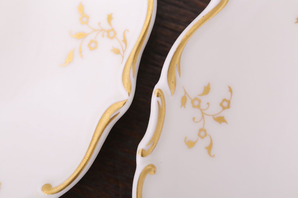 イギリスビンテージ　 ROYAL DOULTON(ロイヤルドルトン)　monteigne　スープカップトリオ4客セット(洋食器)