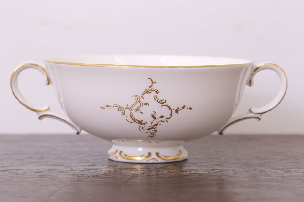 イギリスビンテージ　 ROYAL DOULTON(ロイヤルドルトン)　monteigne　スープカップトリオ3客セット(洋食器)