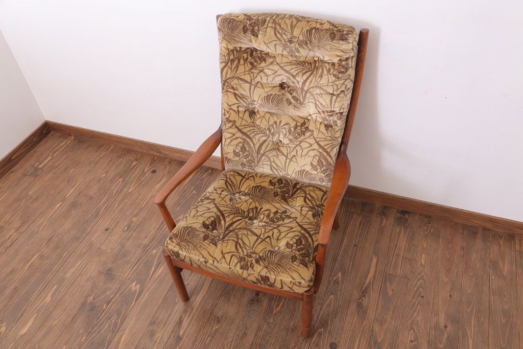 ヴィンテージ家具　イギリスビンテージ　Parker Knoll(パーカーノール)　おしゃれなアームチェア(3)