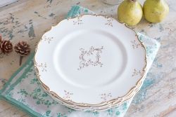 イギリスビンテージ　 ROYAL DOULTON(ロイヤルドルトン)　monteigne　プレート4枚セット(洋食器)(1)