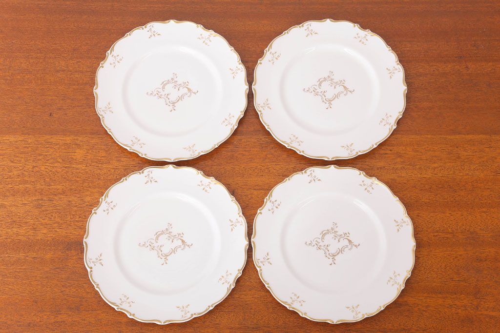 イギリスビンテージ　 ROYAL DOULTON(ロイヤルドルトン)　monteigne　プレート4枚セット(洋食器)(1)