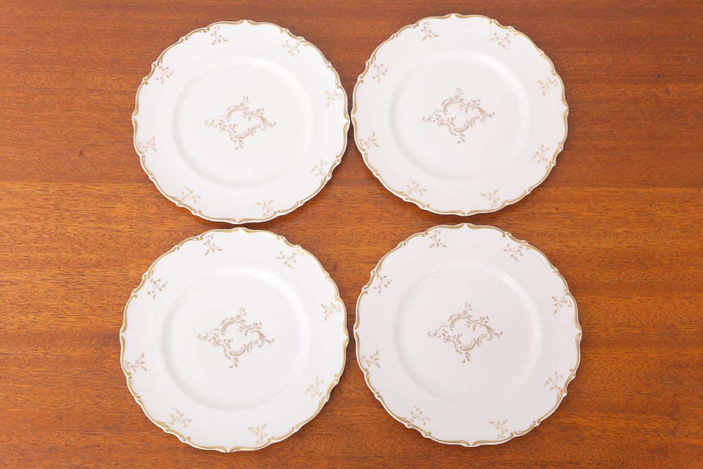 イギリスビンテージ　 ROYAL DOULTON(ロイヤルドルトン)　monteigne　プレート4枚セット(洋食器)(2)