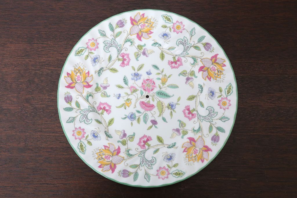 アンティーク雑貨　イギリスMINTON(ミントン)　Haddon Hall(ハドンホール)　3段ケーキスタンド