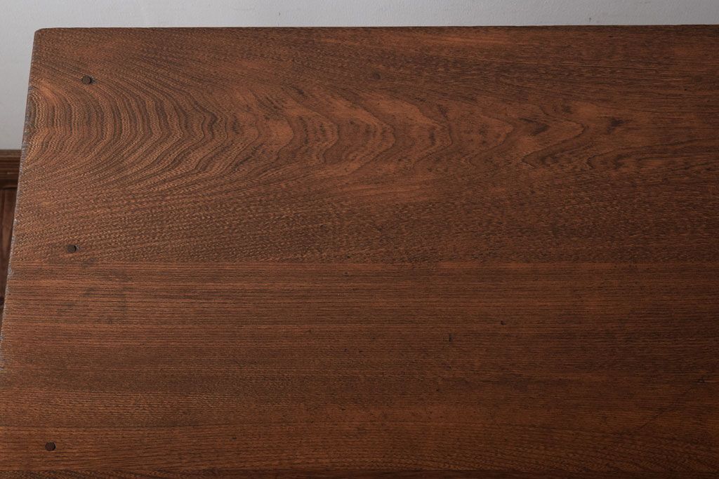 レトロ家具　昭和レトロ!栓材を使用した小振りでシンプルな片袖机