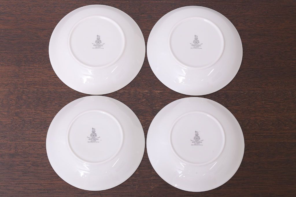 ROYAL DOULTON(ロイヤルドルトン)　ROSE ELEGANS(ローズ・エレガンス)　深皿4枚セット(洋食器)(1)