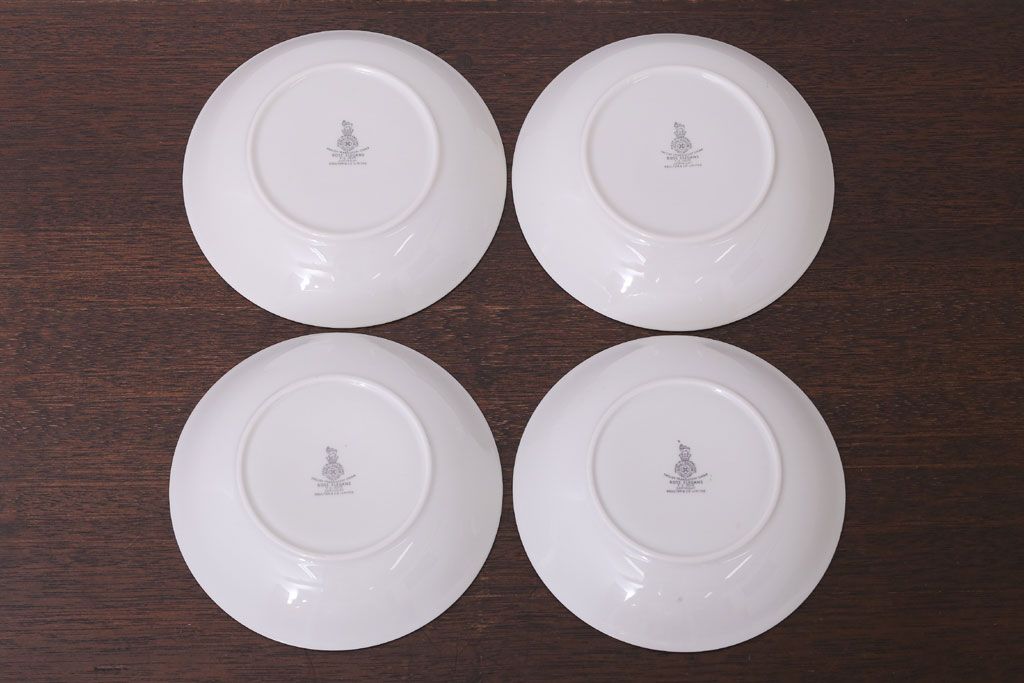 ROYAL DOULTON(ロイヤルドルトン)　ROSE ELEGANS(ローズ・エレガンス)　深皿4枚セット(洋食器)(3)