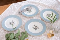 アンティーク雑貨　【T様ご成約済・ご決済用】ROYAL DOULTON(ロイヤルドルトン)　ROSE ELEGANS(ローズ・エレガンス)　ティープレート4枚セット(皿・洋食器)(1)