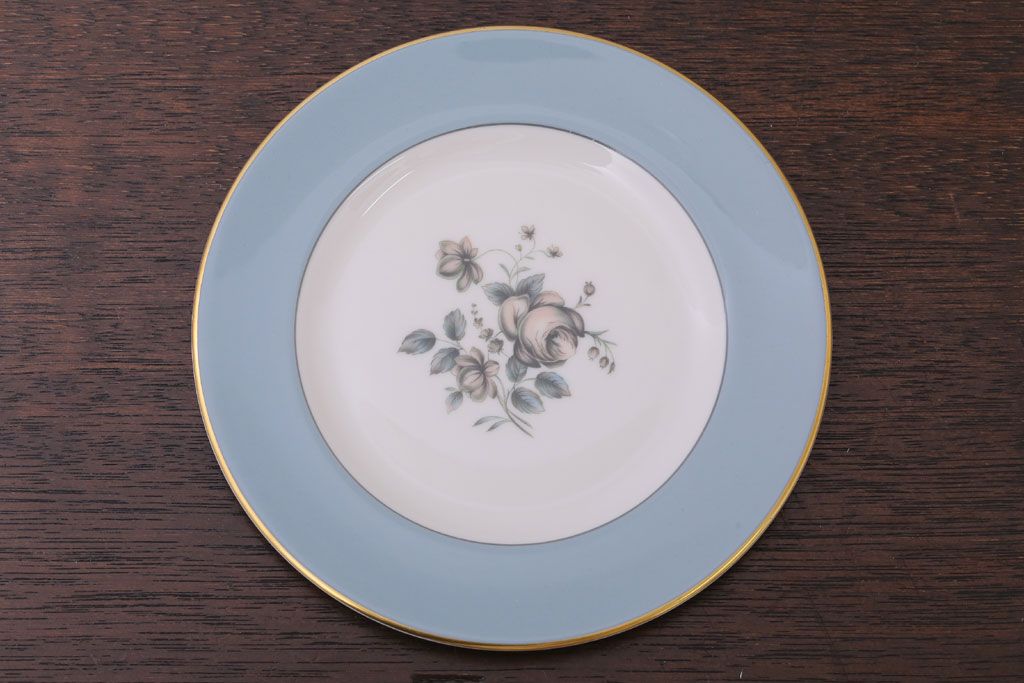 アンティーク雑貨　【T様ご成約済・ご決済用】ROYAL DOULTON(ロイヤルドルトン)　ROSE ELEGANS(ローズ・エレガンス)　ティープレート4枚セット(皿・洋食器)(1)