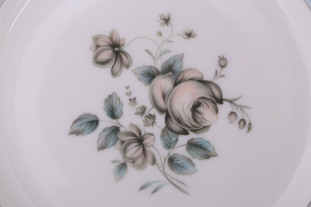 ROYAL DOULTON(ロイヤルドルトン)　ROSE ELEGANS(ローズ・エレガンス)　ティープレート4枚セット(皿・洋食器)(2)