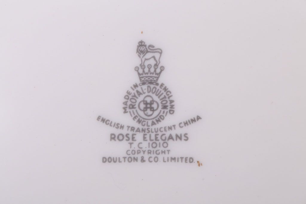 ROYAL DOULTON(ロイヤルドルトン)　ROSE ELEGANS(ローズ・エレガンス)　ティープレート4枚セット(皿・洋食器)(3)
