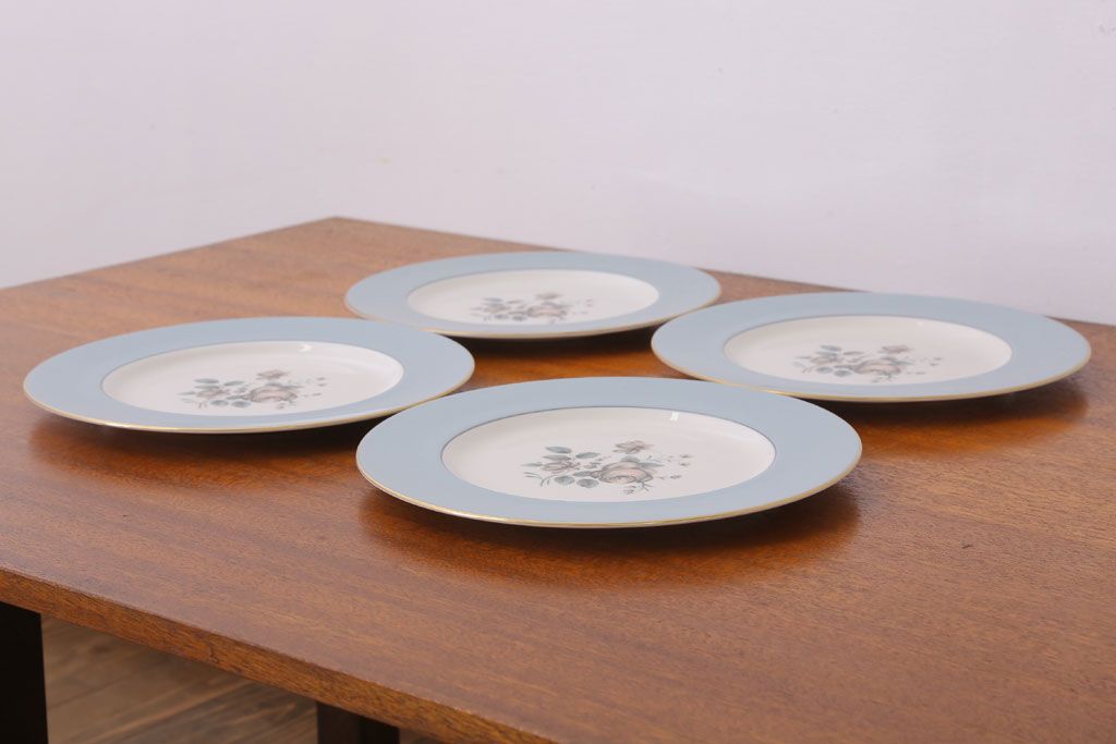 【T様ご成約済・ご決済用】ROYAL DOULTON(ロイヤルドルトン)　ROSE ELEGANS(ローズ・エレガンス)　ディナープレート4枚セット(皿・洋食器)(1)