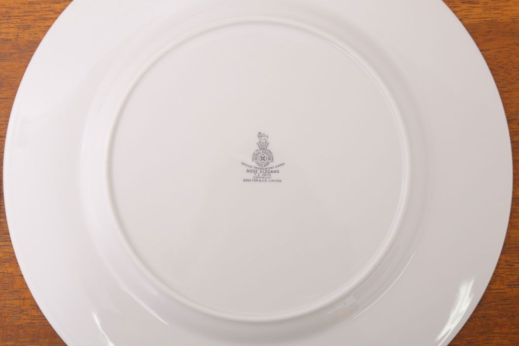 ROYAL DOULTON(ロイヤルドルトン)　ROSE ELEGANS(ローズ・エレガンス)　ディナープレート4枚セット(皿・洋食器)(2)