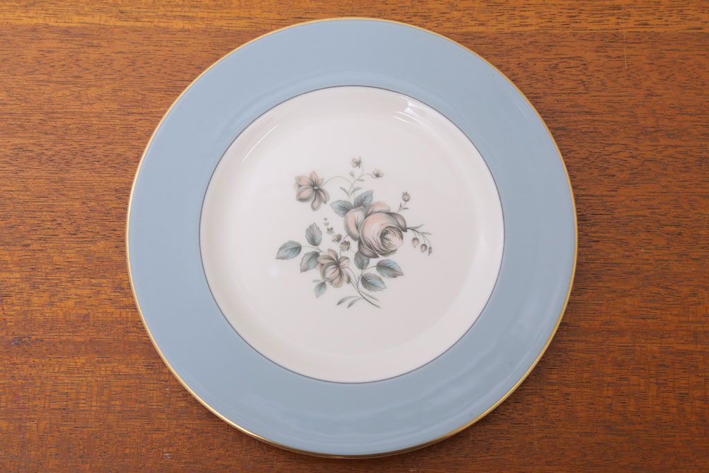 アンティーク雑貨　【T様ご成約済・ご決済用】ROYAL DOULTON(ロイヤルドルトン)　ROSE ELEGANS(ローズ・エレガンス)　サラダプレート4枚セット(皿・洋食器)(2)